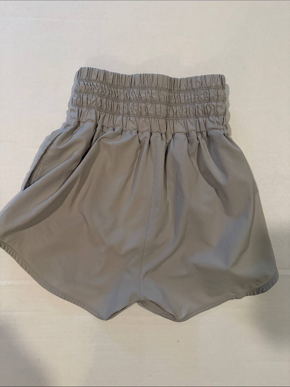 Nike Women's Smocked Waist Athletic Shorts - Grey - Picture 6 of 9